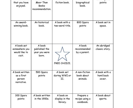 Book bingo y8 2024 to 2025